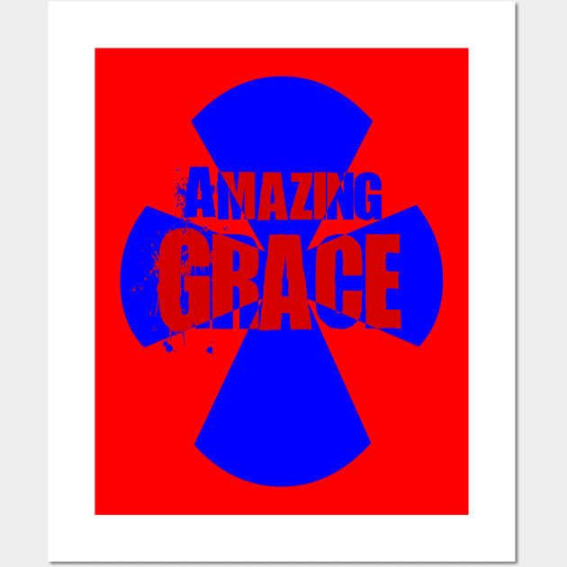 Amazing Grace Cross Wall Art by AlondraHanley